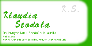 klaudia stodola business card